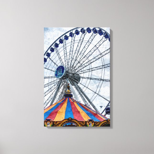Navy Pier Ferris Wheel Canvas Print (Front)