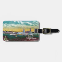 Navy Pier From Lake Chicago 1920's Watercolor Art