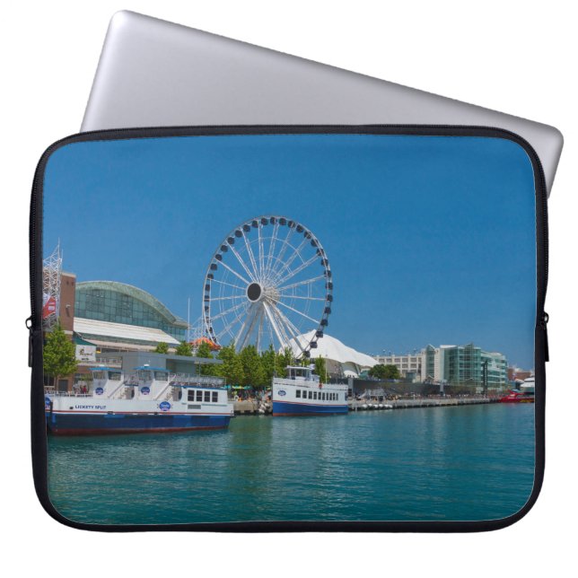 Navy Pier Laptop Sleeve (Front)