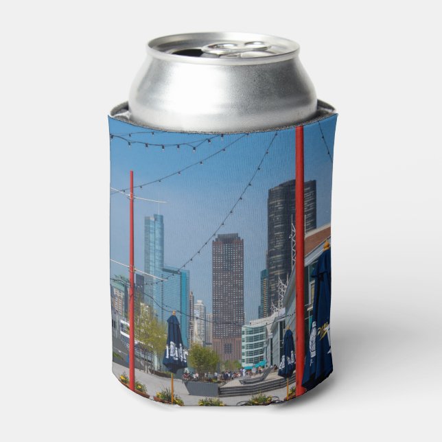 Navy Pier Lines Can Cooler (Can Front)