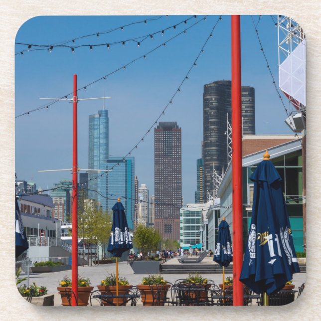 Navy Pier Lines Coaster (Front)