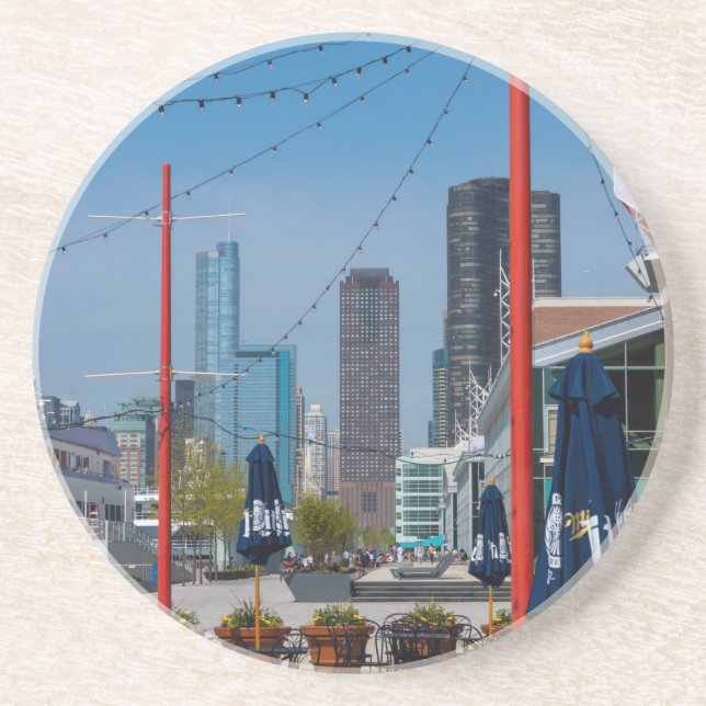 Navy Pier Lines Coaster (Front)