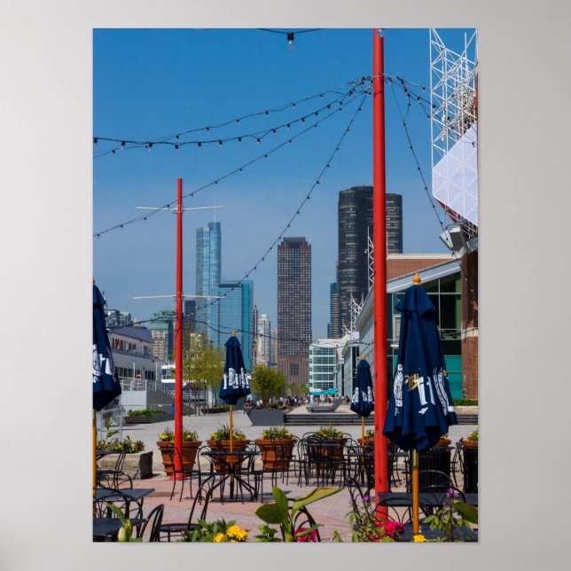 Navy Pier Lines Poster (Front)
