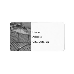 Navy Pier Stairs Grayscale Label
