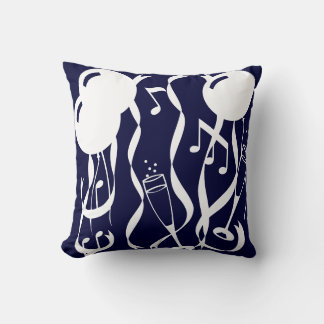 navy pillow solid back white  part y  celebration