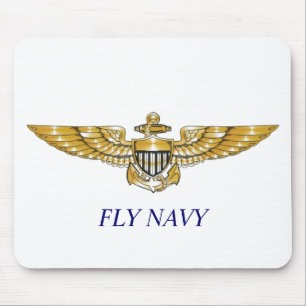 Navy_Pilot_Wings, FLY NAVY Mouse Mat