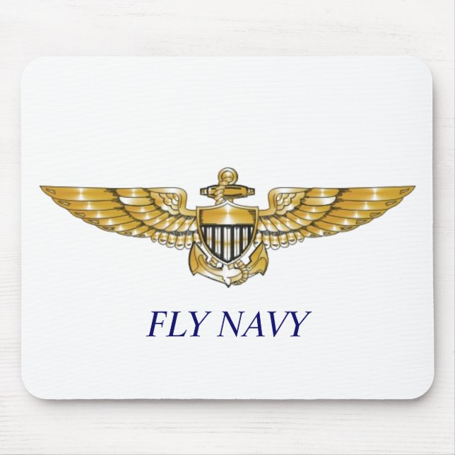 Navy_Pilot_Wings, FLY NAVY Mouse Mat (Front)