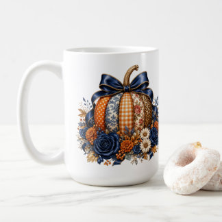 Navy Pumpkin Coffee Mug