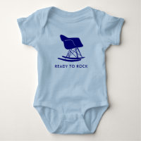 Navy Ready to Rock Mid Century Modern Chair Tee