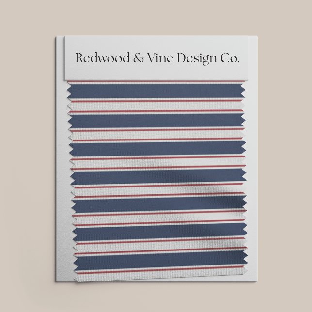Navy, Red and Cream Summer Stripe Fabric (Creator Uploaded)