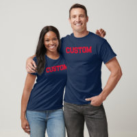 Navy & Red CUSTOM University T-Shirt