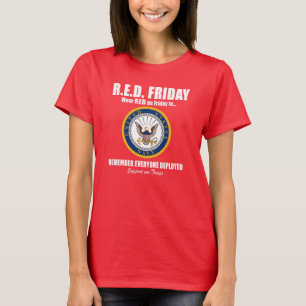 Navy Red Friday Shirts for Women