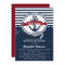 Navy Red Rustic Nautical Bridal Shower Invitation