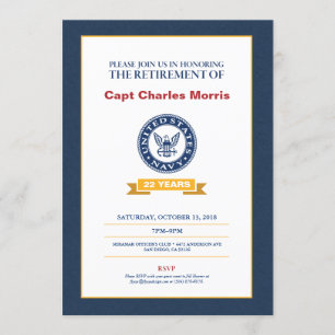 Navy Retirement Invitation
