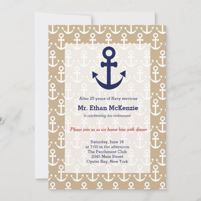Navy Retirement Invitation (Front)
