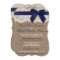 Navy Ribbon On Burlap & Lace Wedding
