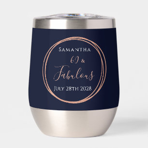 Navy Rose Gold 60 and Fabulous Birthday Party