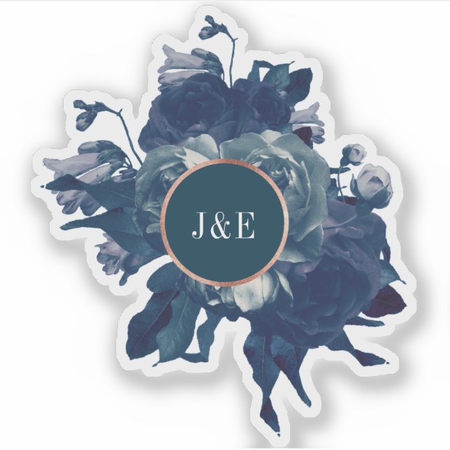 Navy Rose Gold Bouquet (Front)