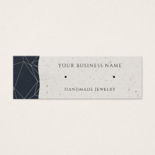 Navy Rose Gold Modern Stud Earring Display Cards