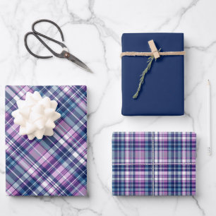 Navy, Royal Indigo, Periwinkle, Lavender... Wrapping Paper Sheet