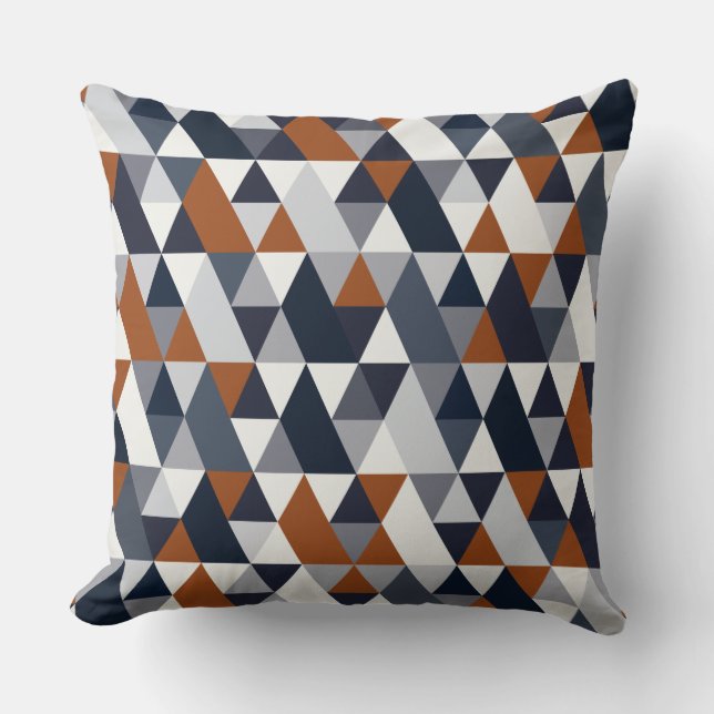 Navy Rust Geometry IV Cushion (Front)