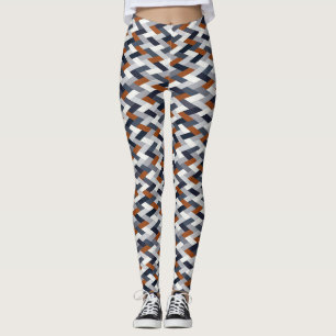 Navy Rust Geometry VIB C Leggings