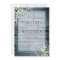 NAVY RUSTIC BABY'S BREATH WEDDING INVITATION