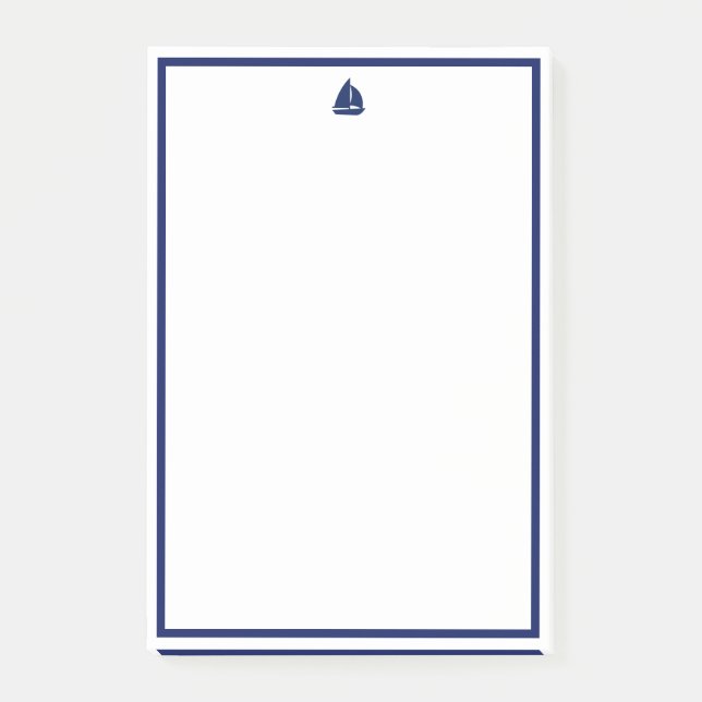 Navy Sailboat Post-it Notes (Front)