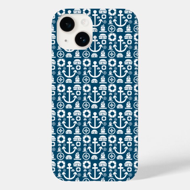 Navy sailor Element sea pattern Case-Mate iPhone C Case (Back)