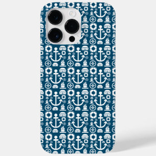 Navy sailor Element sea pattern Case-Mate iPhone C 14 Pro Max Case