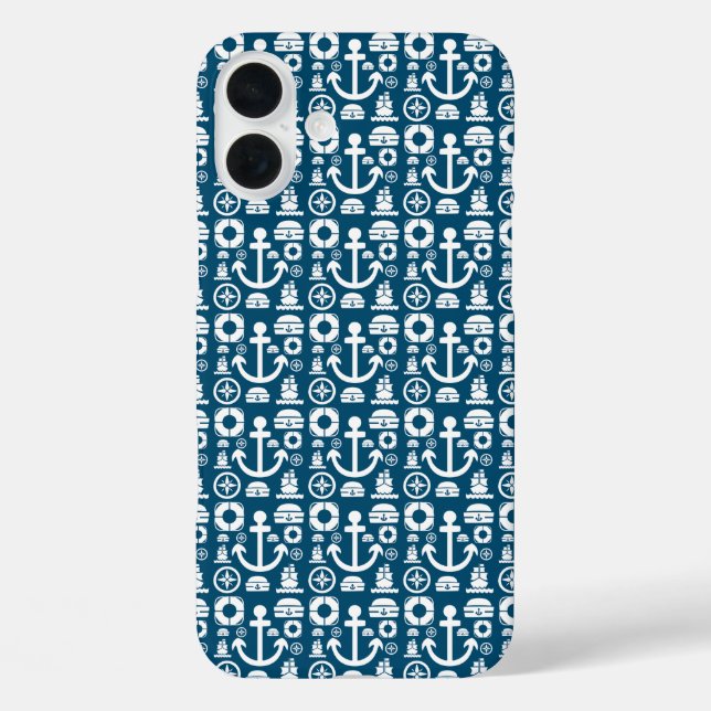 Navy sailor Element sea pattern Case-Mate iPhone Case (Back)