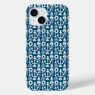 Navy sailor Element sea pattern iPhone 15 Case
