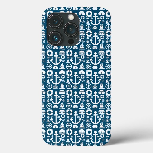 Navy sailor Element sea pattern Case-Mate iPhone Case (Back)