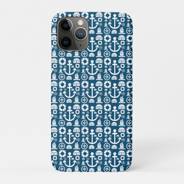 Navy sailor Element sea pattern Case-Mate iPhone Case (Back)