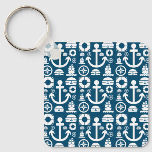 Navy sailor Element sea pattern  Key Ring