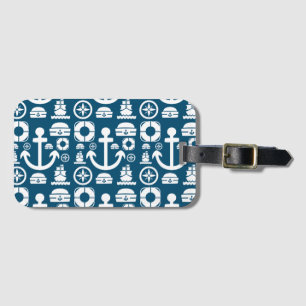 Navy sailor Element sea pattern Luggage Tag