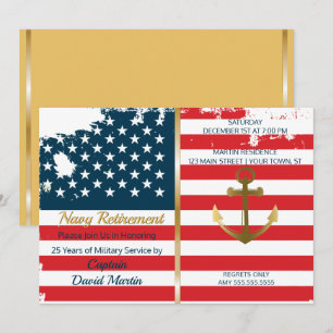 Navy Sailor Military Retirement Party Invitation