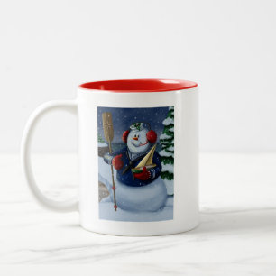 Navy Sailor Snowman Holiday Mug