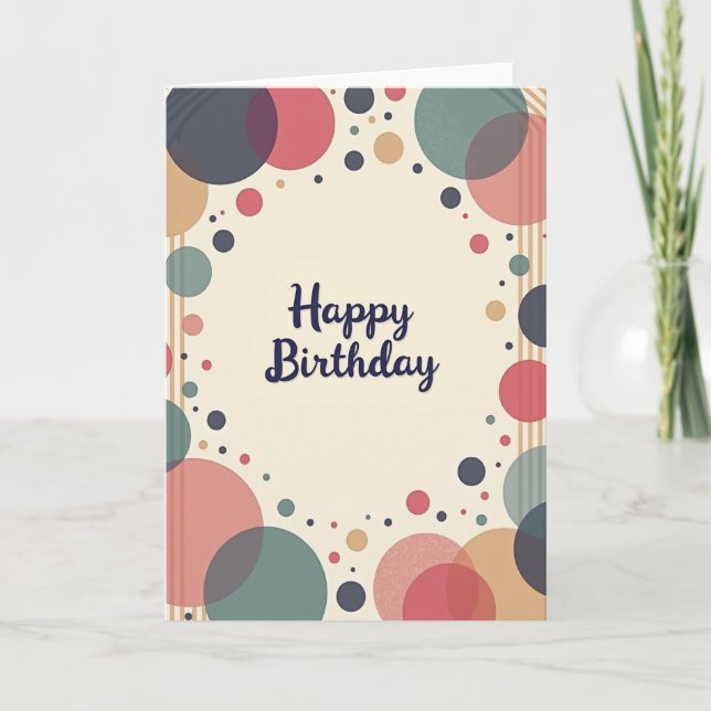 Navy Script Birthday Card (Front)