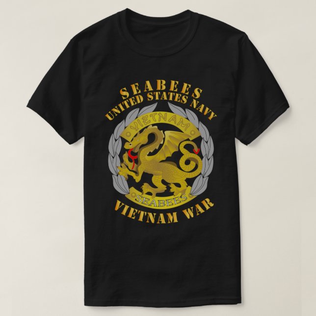 Navy - Seabees Medal - Vietnam War   T-Shirt (Design Front)