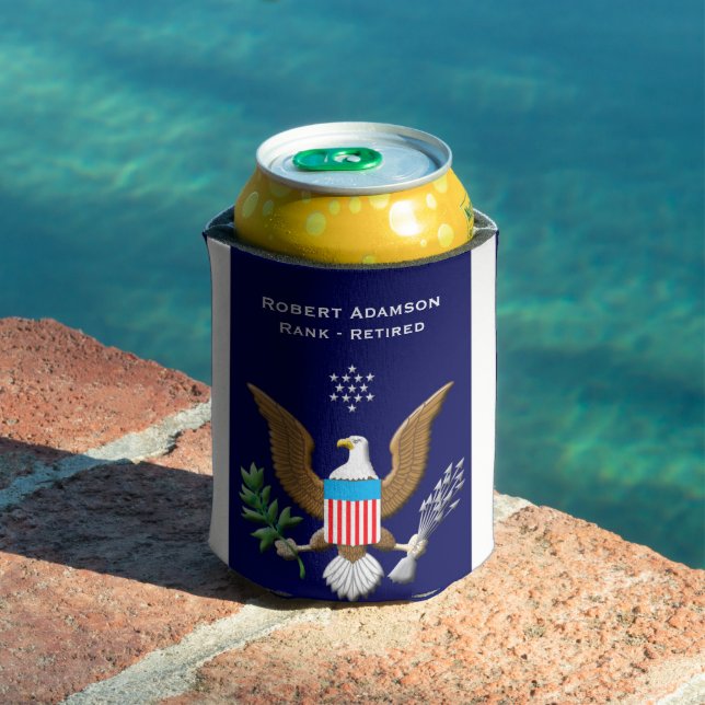 Navy Service emblem personalised Can Cooler (In Situ Pool)