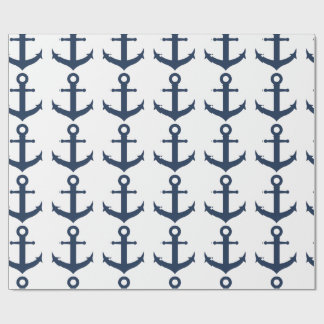 Navy Ship Anchor Nautical  Wrapping Paper