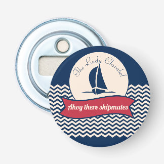 Navy Ship logo motif sailing yacht decor Bottle Opener