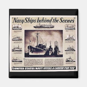 Navy Ships Behind The Scenes Magnet