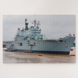 Navy Ships Tourist Attractions on the Thames. Jigsaw Puzzle
