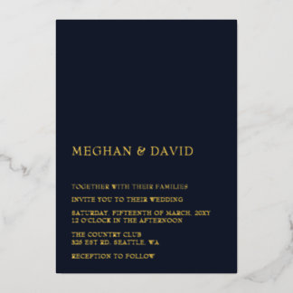 Navy Simple Elegant Modern Wedding