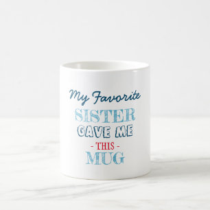 Navy Simple Favourite Gift from Sister Coffee Mug