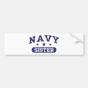 Navy Sister Bumper Sticker