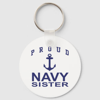 Navy Sister Key Ring