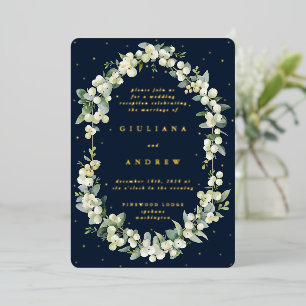 Navy Snowberry+Eucalyptus Wedding Reception Only